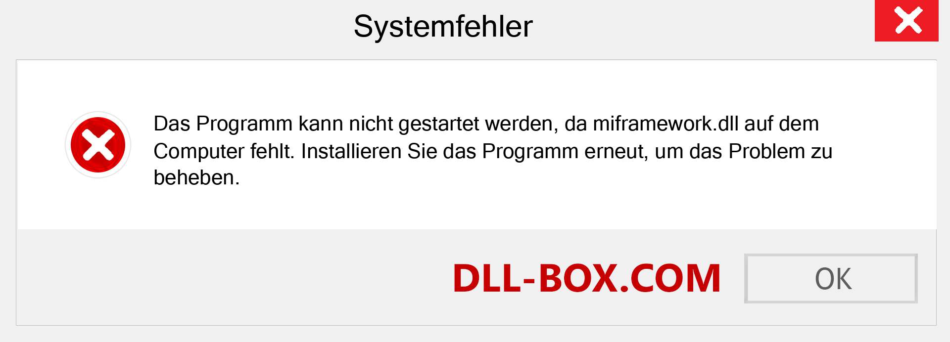 miframework.dll-Datei fehlt?. Download für Windows 7, 8, 10 - Fix miframework dll Missing Error unter Windows, Fotos, Bildern