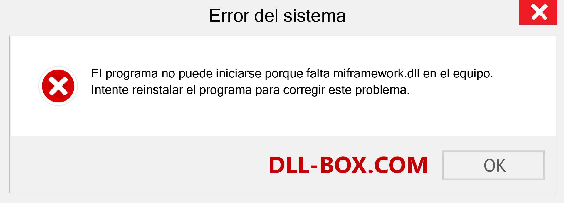 ¿Falta el archivo miframework.dll ?. Descargar para Windows 7, 8, 10 - Corregir miframework dll Missing Error en Windows, fotos, imágenes